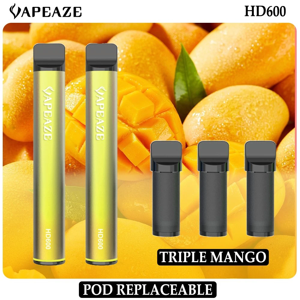 Alibaba Shopping 600 Puff recargable Vapes lápiz reemplazable prefill Pod VAPE