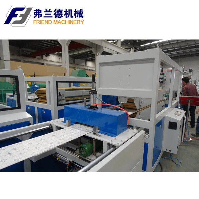 Plastic 300-600mm PVC Ceiling Panel Profile Conical Twin Screw Extruder/Extrusion Machine Production Line with Hot Stamping