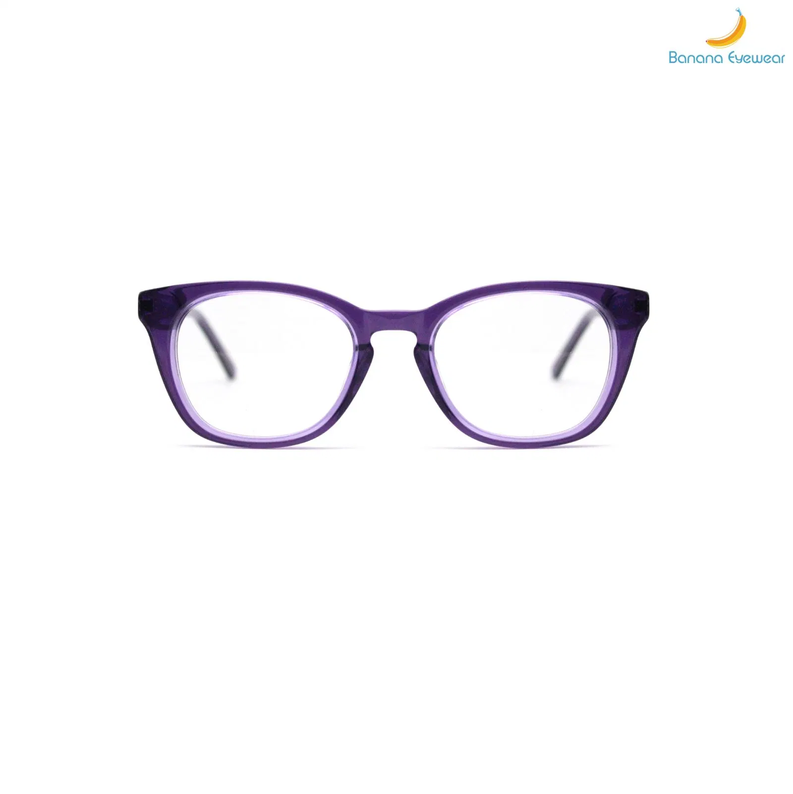 Frau Purple Acetat mit Metall Tempel optische Brillen