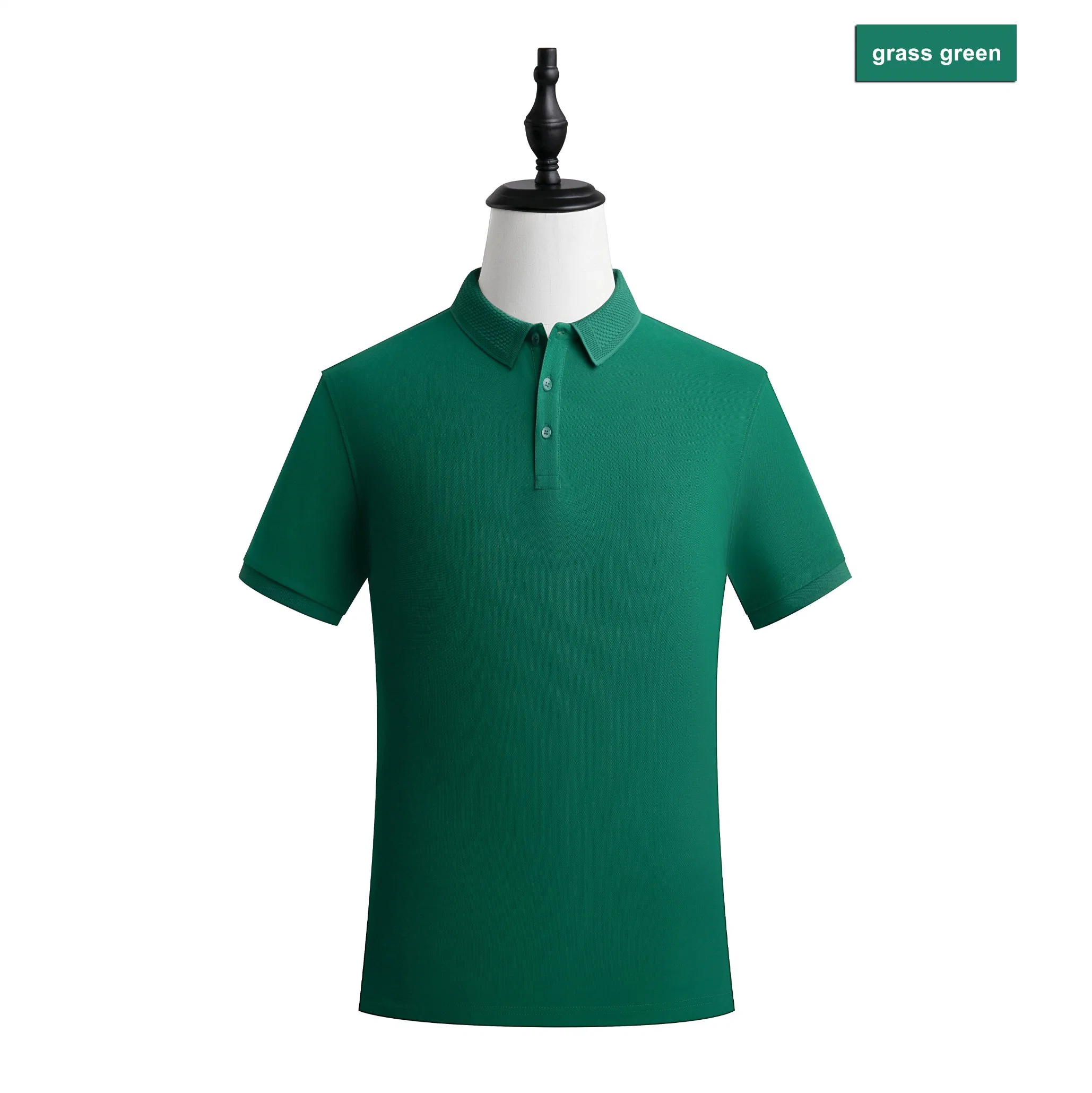 2022 Solid Color New Material Cup Polo Shirt with Top Grade Summer Embroidery