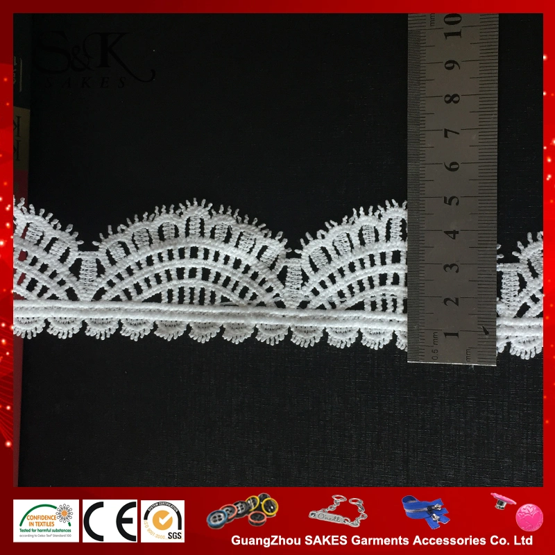 Fashion Wholesale Ivory Water Soluble Milk Silk Embroidery Lace