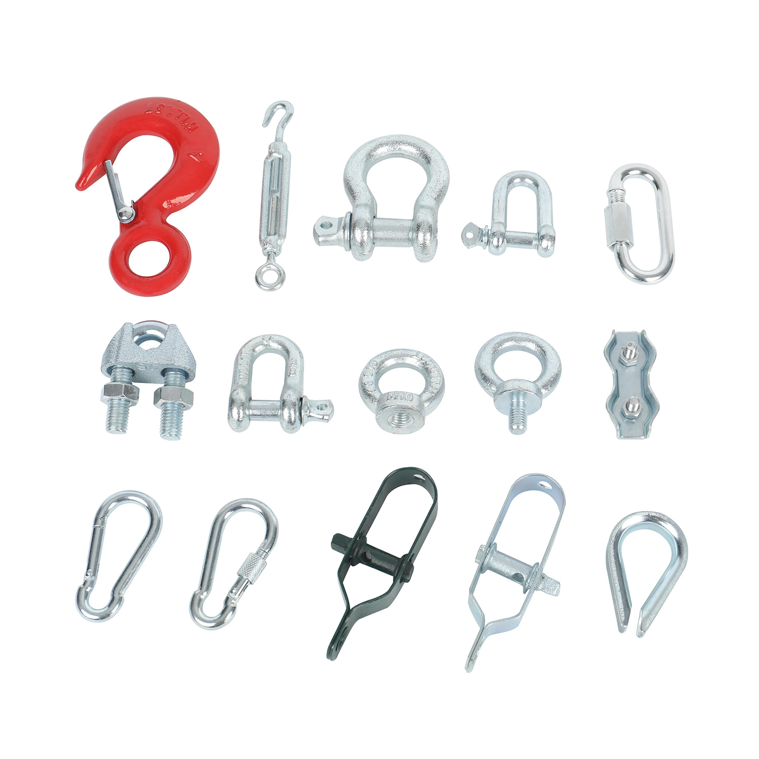 China Factory Supply D Shackle-Wire Rope Clips-Turnbuckle-Spring Snap Hook-Eye Bolt-Eye Nut-Thimble-Round Ring-Swage Terminal-G80 Clevis Grab Hook-Riggings