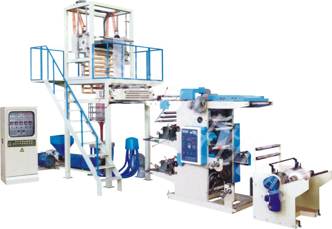 HDPE LDPE LLDP extrudeuse de film plastique machine d'impression Flexo en ligne