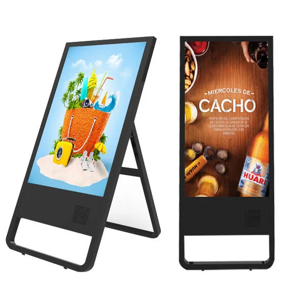 43 Zoll Portable Signage Smart Android Network Advertising Digital Display LCD-Bildschirm mit Rad