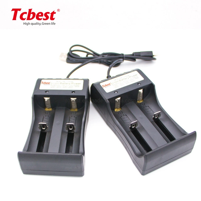 OEM 2 Slots 1.2V AA AAA Intelligent Portable Battery Charger Use for Recharger 3.2V 3.7V 18650 Battery Charger for Li-ion Battery