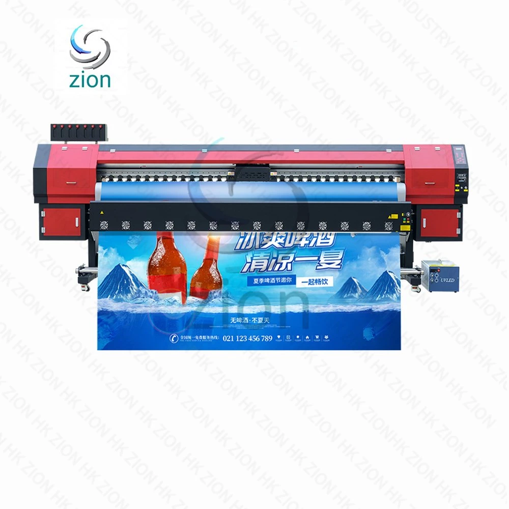 High Speed Large Format Textile Sublimation Printing Machine 10FT 3.2m Banner Tarpaulin Printer Wall Paper Light Film Canvas Eco Solvent Inkjet Printer