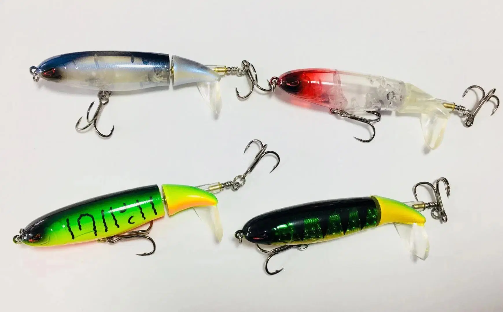Hard Lure Fishing Lure Whopper Plopper with Floating Rotating Tail Top Water Bait Fresh Water Saltwater Plastic Lure Fishing Tackle Fishing Lures