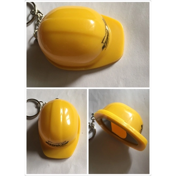 Helmet Shaped Bottle Opener LED Key Chain