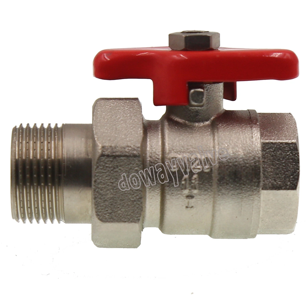 Pn30 Full Port Steel T Handle Ball Valve with Union