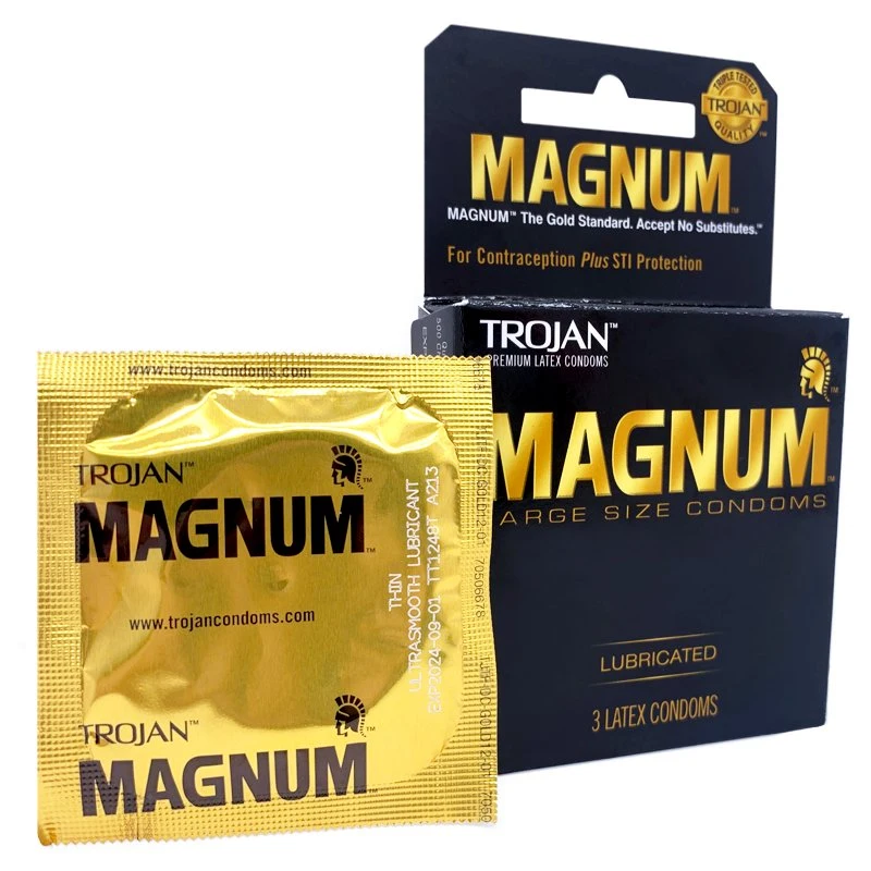 Comercio al por mayor Trojan Magnum condones lubricados, 12 mayor que el estándar de recuento de los condones de látex - para mayor comodidad, el 100% Original