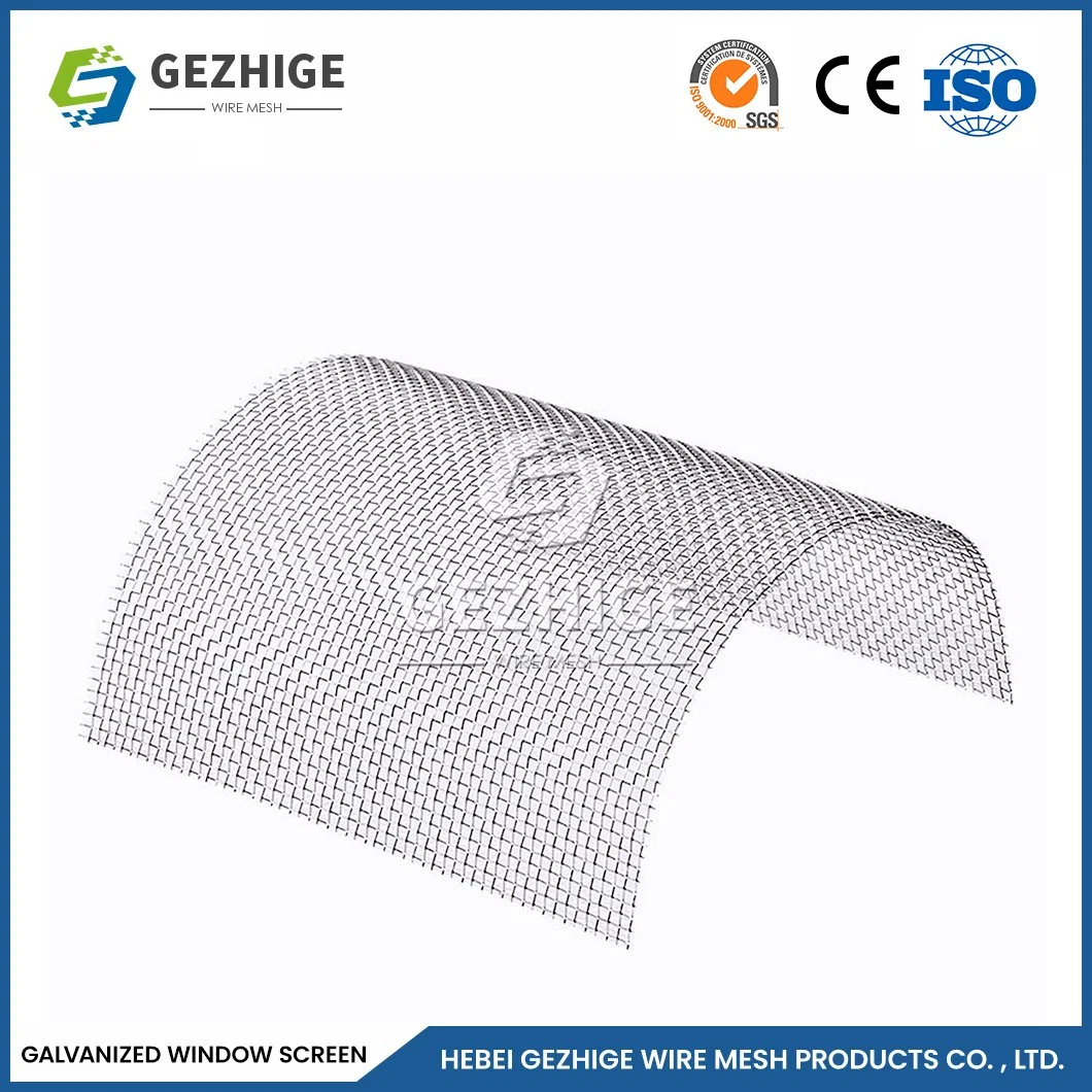 Gezhige Wholesale/Supplier Blackout Window Screens Manufacturing 16 X 16 Mesh Zinc Plated Wire Mesh Curtain Window Screen China Never Rust Galvanized Iron Window Screen