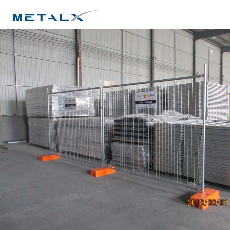 Retractable Hot Dipped Galvanized Australia Temporary Fence Construction Mesh Fence PVC Plastic Base