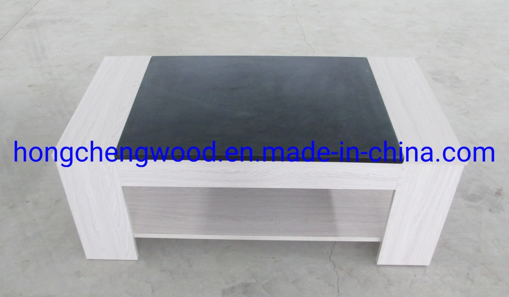 China Oak and White Elegant Coffee Table