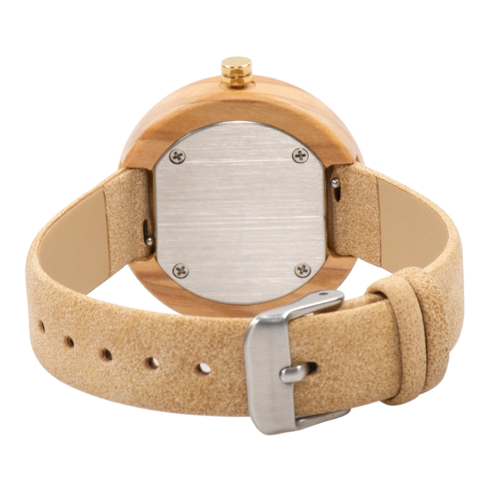 أزياء مخصصة عارضة أزياء غير رسمية حزام الجلد الأصلي السيدات المعصم ساعة OEM Wooden Watch for Women Watch Factory Wholesale/Supplier Price