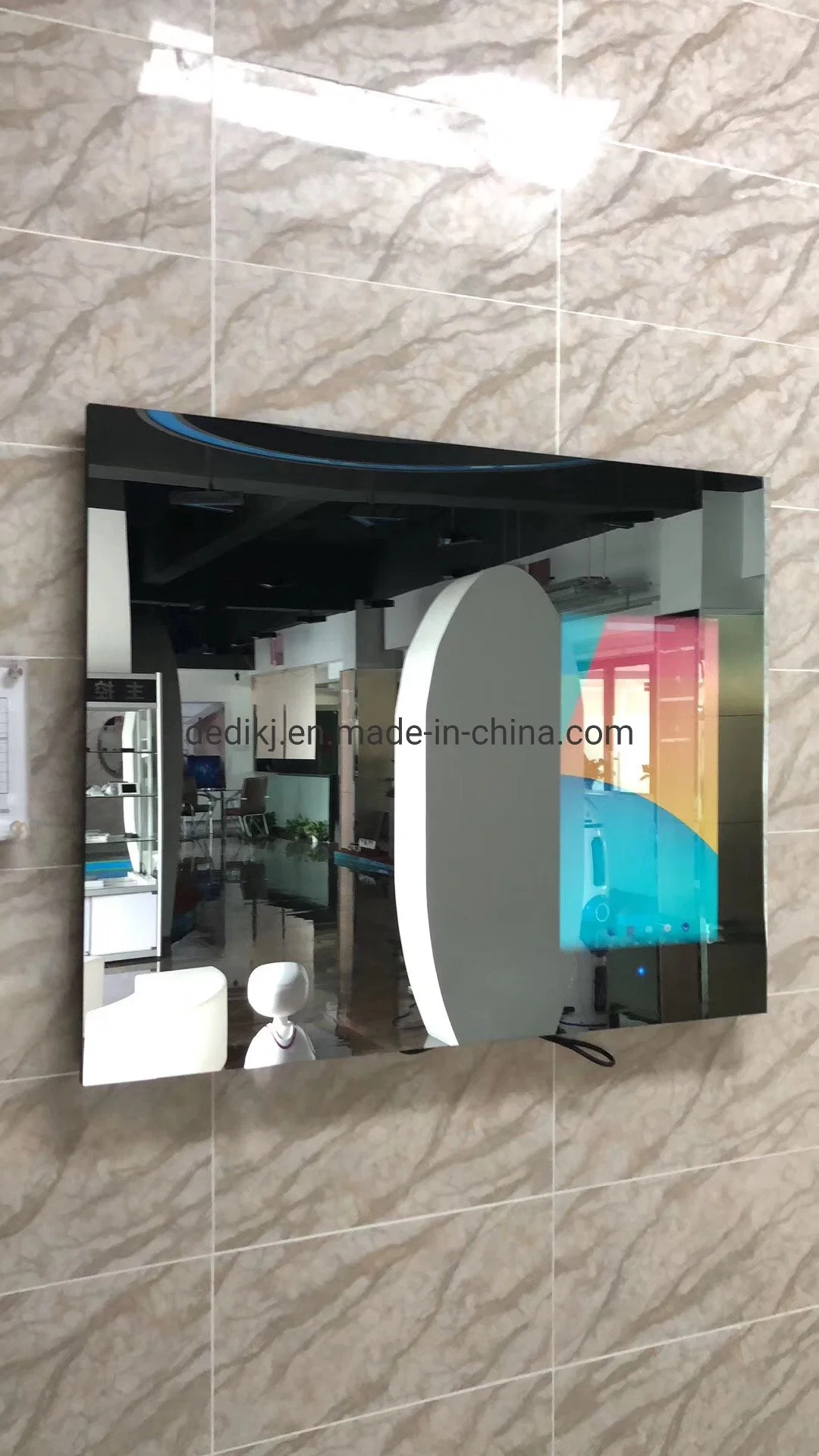 تلفزيون كبير جديد بوضوح عال كامل مع Magic Android Smart Mirror واي فاي