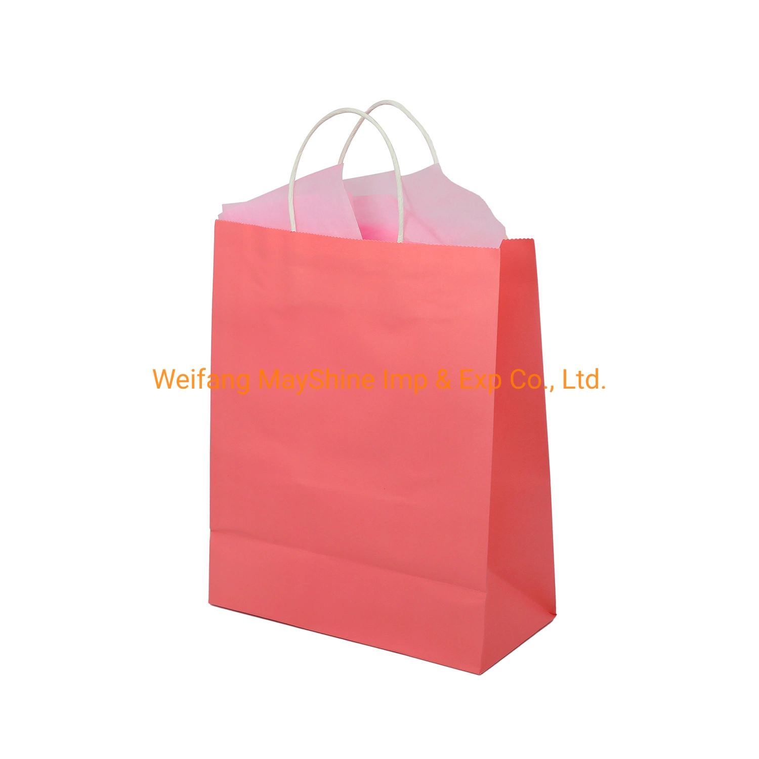 Wholesale Luxury Custom Printing Kraft Paper Shopping Packaging Tote Gift Bags for Cosmetic/Clothing/ Gift