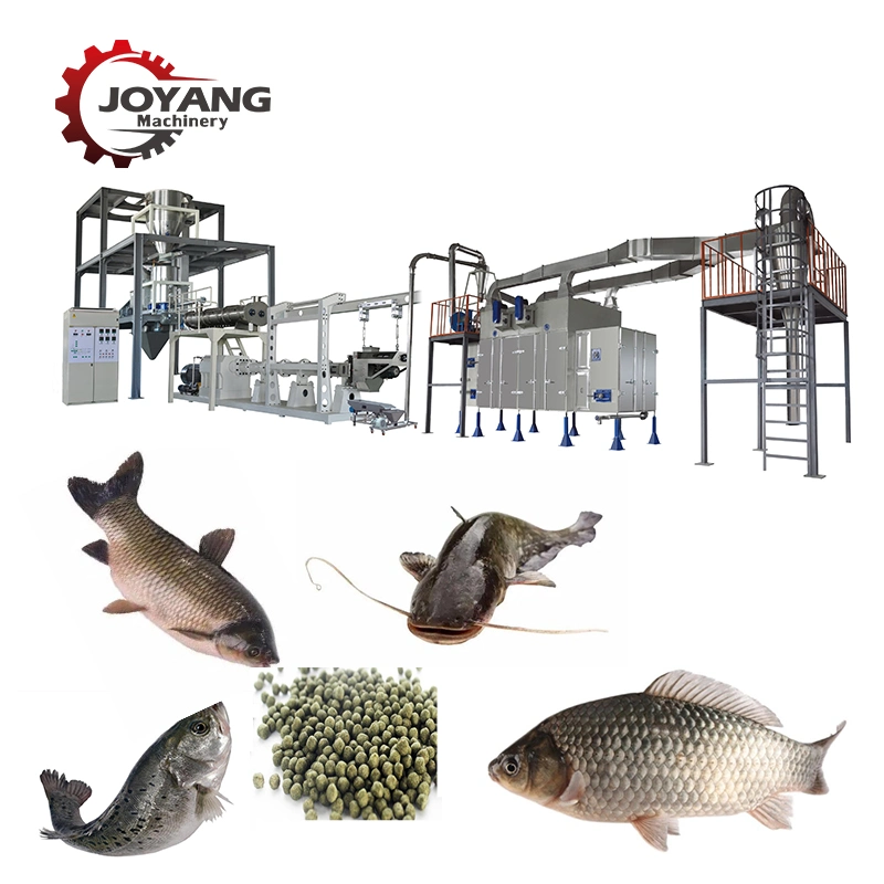 0.1 - 1.5 Ton/H Floating Food Machine Fish Feed Pellet Processing Machine Fodder Extruder Plant Mill Pelleting Machine