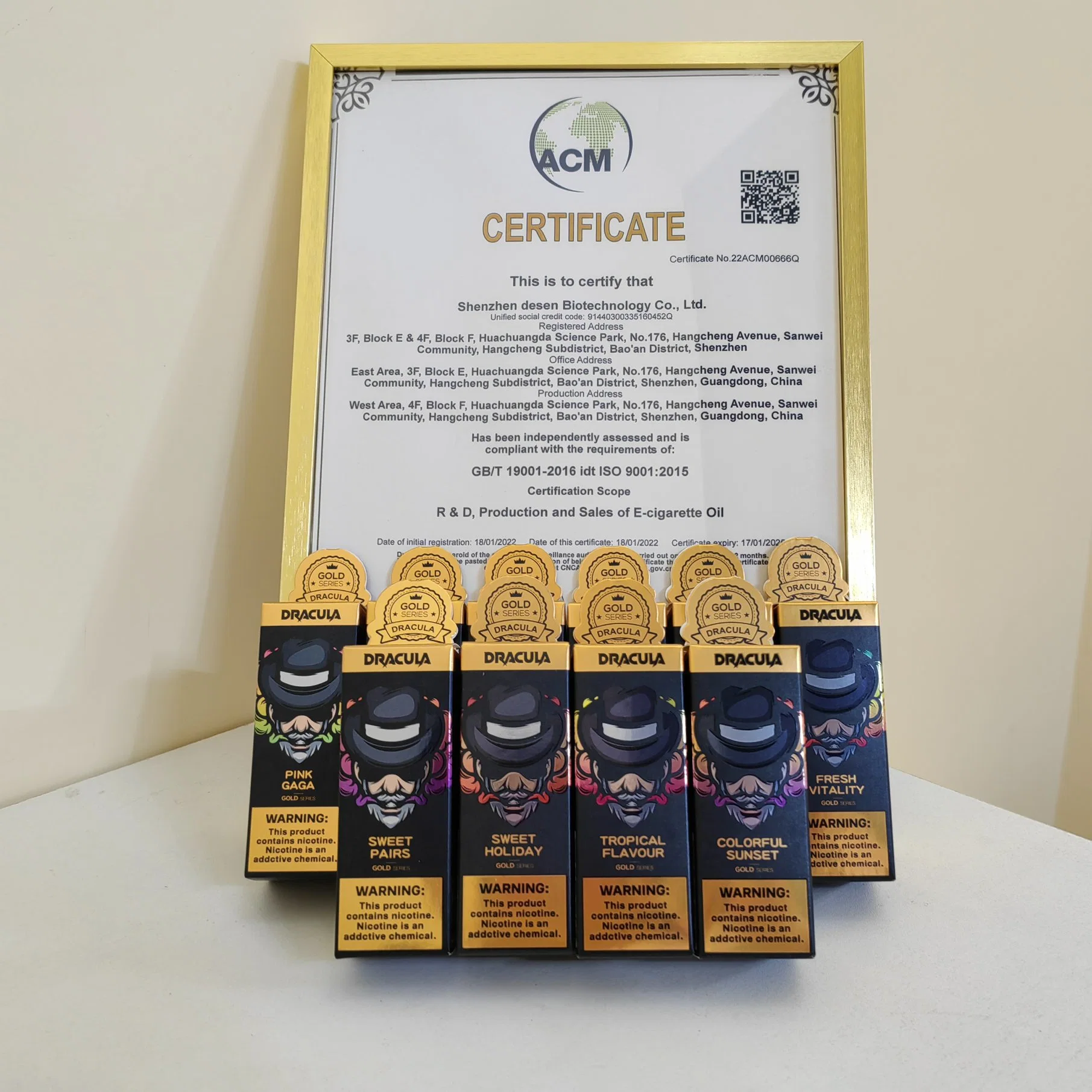 سائل إلكتروني لملح السلالات الاستوائي Dracula Gold Tropical Flavor Nicotine، 6: 4، 50 ملغ، 30 مل، مورّد عصير جمليّ بنكهة الفاكهة، متوفر لـ OEM&amp;ODM