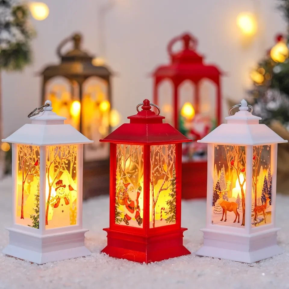 Lanterne lumière de Noël joyeux des décorations de Noël pour la maison