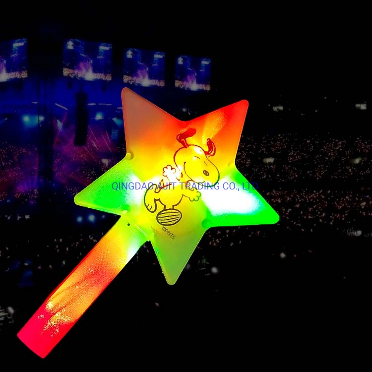 Bâton lumineux pour soirée de concert à DEL décoratif baguette de baguettes brillantes Cadeau en forme d'étoile