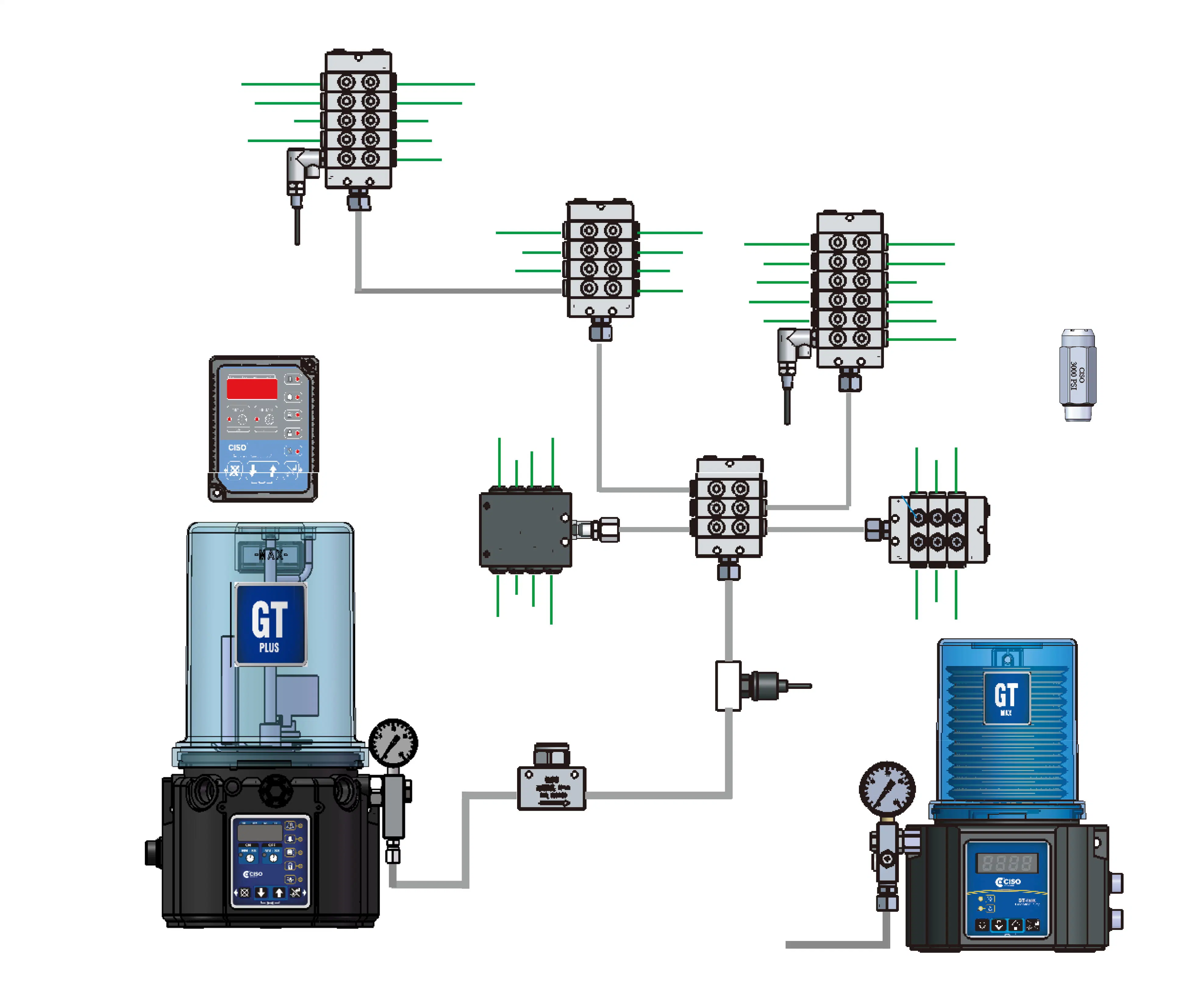 2023 Lubrication Pump with Max 5 Pumping Elements and Top Cap