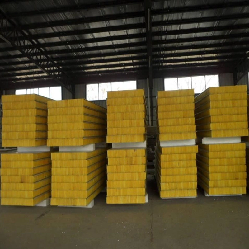 950mm Rockwool Mineral Wool Rock Wool Sandwich Panel for Roof Wall Cladding System