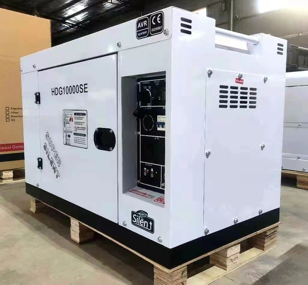 Bajo ruido de 2V88 a 50Hz monofásico silent /Cilindro doble de energía eléctrica/grupo electrógeno de Motor Diesel 10000watt 10kVA.