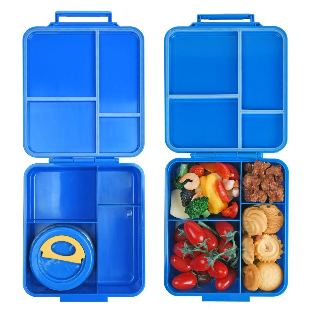 2023 Hot Selling Silicone Lunch Box with Leakproof Food Jar Kids Insulated Lunch Bento Box