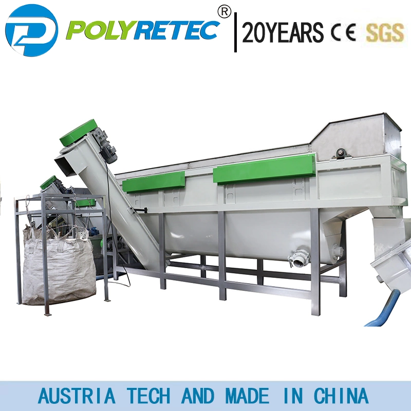 Hochwertige PP PE LDPE Kunststofffolien gewebte Beutel Jumbo Bags Ton Bags Crushing Washing Recycling Line mit CE Zertifikat