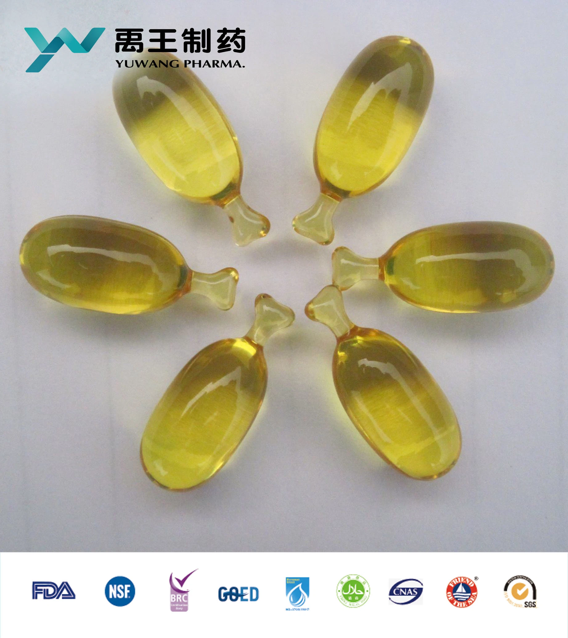 Goed/Brc Yuwang OEM Deep Sea Omega 3 EPA/DHA 50/25 Ee/Tg Fish Oil Softgel Capsule in Bulk or Bottle