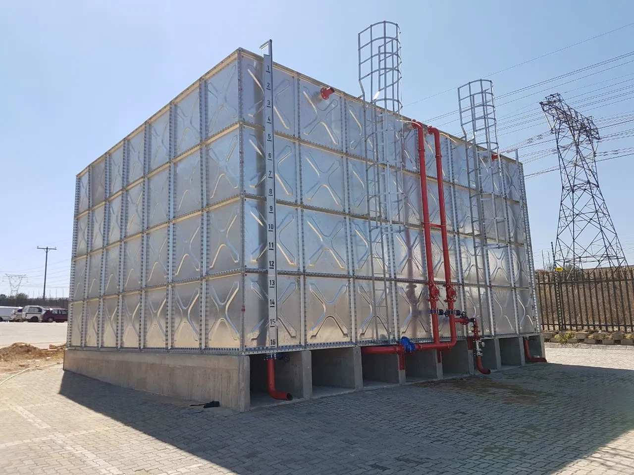 Factory Galvanized Steel Sectional Water Tank/1.22mx1.22m 5mm HDG Water Tank Panels