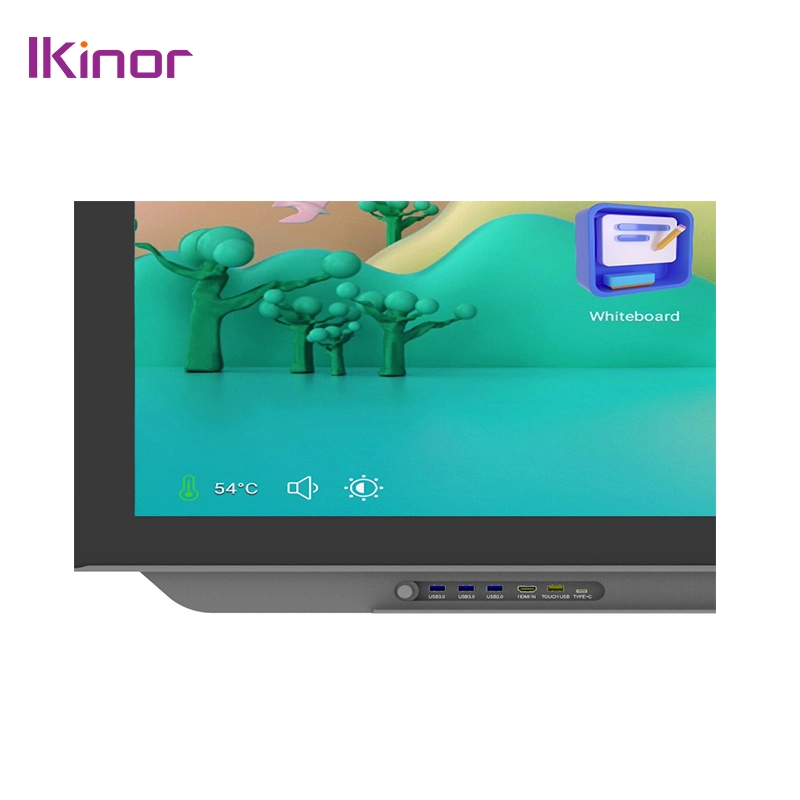 Ikinor 4K HD 75 85 pouces tactile capacitif de collage optique Double système Smart interactif Blackboard