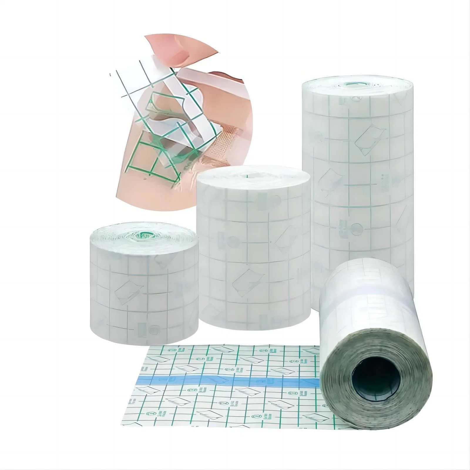 Medical Disposable Sterile Self-Adhesive PU/ Non Woven Wound Dressing