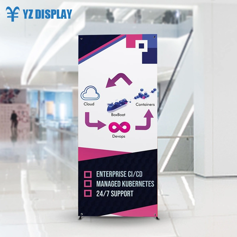 Wirtschaftliche Outdoor Aluminium Material X Standdisplay Banner für Werbung Post