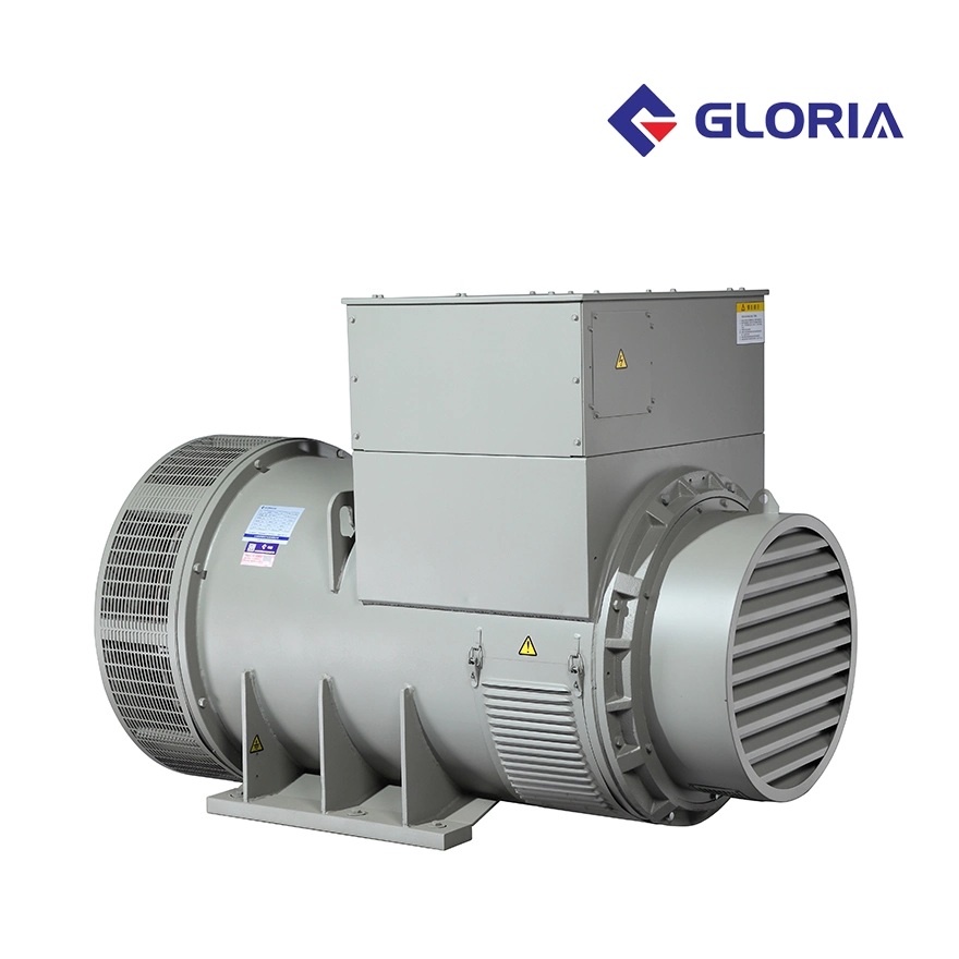 Gloria Gr400c 760kVA 608kw 1500rpm 50Hz 440V One Phase Double Bearing Insulation Class H IP22 High Speed Low Voltage Brushless Electric Generator Alternator