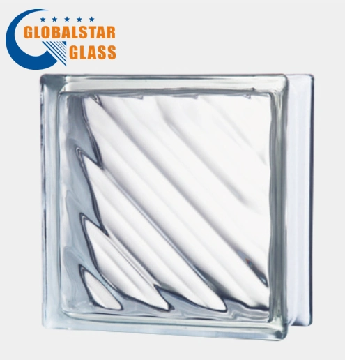 Best Quality Cloudy Clear 190X190X80mm Glass Brick/Glass Block/Glass Brick with Hole for Decoration