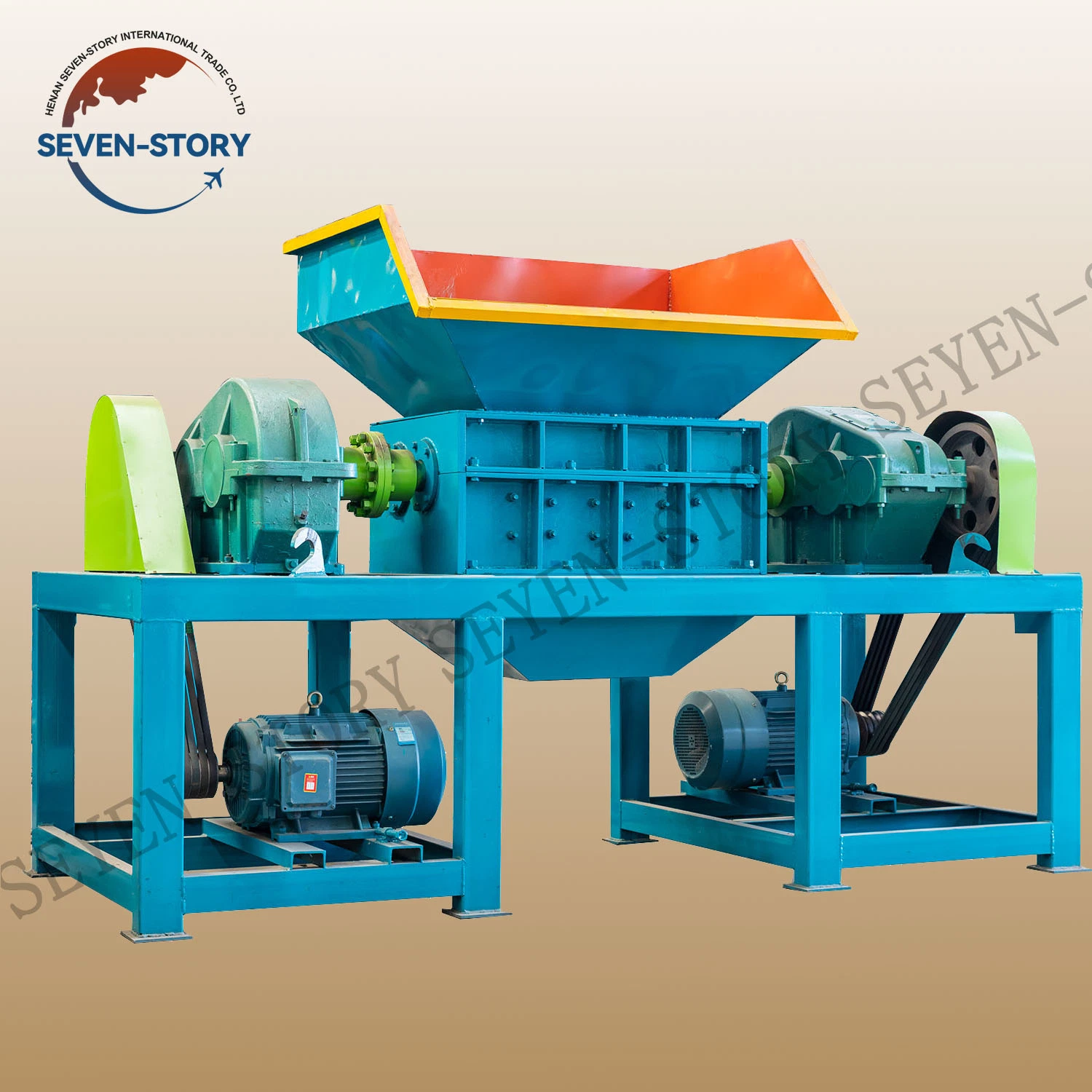 Highly Efficient Broken Aluminum Shredder Metal Scrap Twin Shaft Shredder