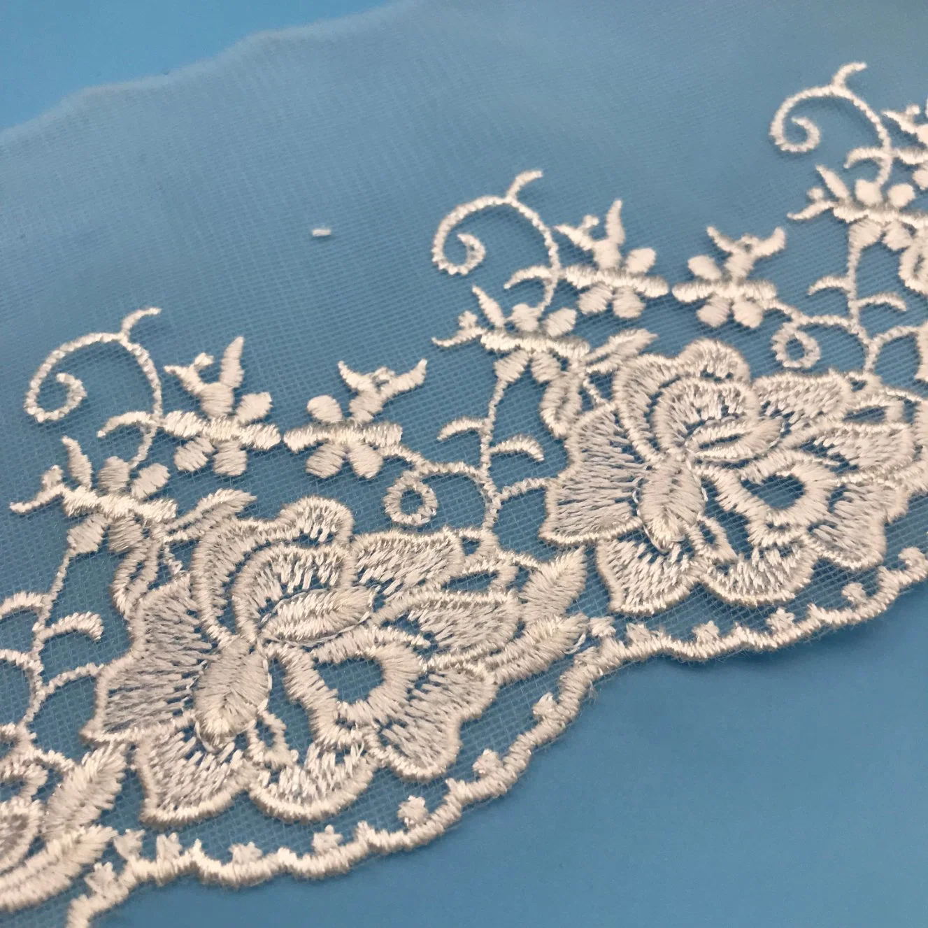 Manufacture Embroidery Customized Trimming Fabric Textile Clothing Africa Embroideried Swiss Apparel Lace