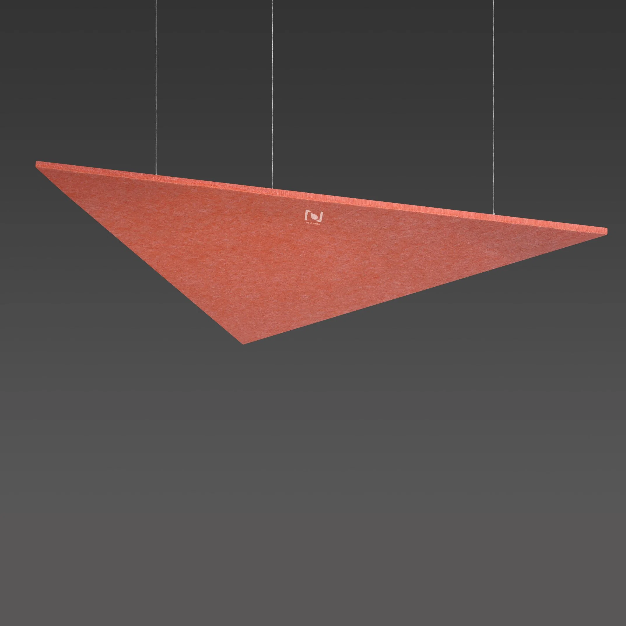 Forma triangular Colgante acústico techo Baffle Accesorios absorbentes de sonido