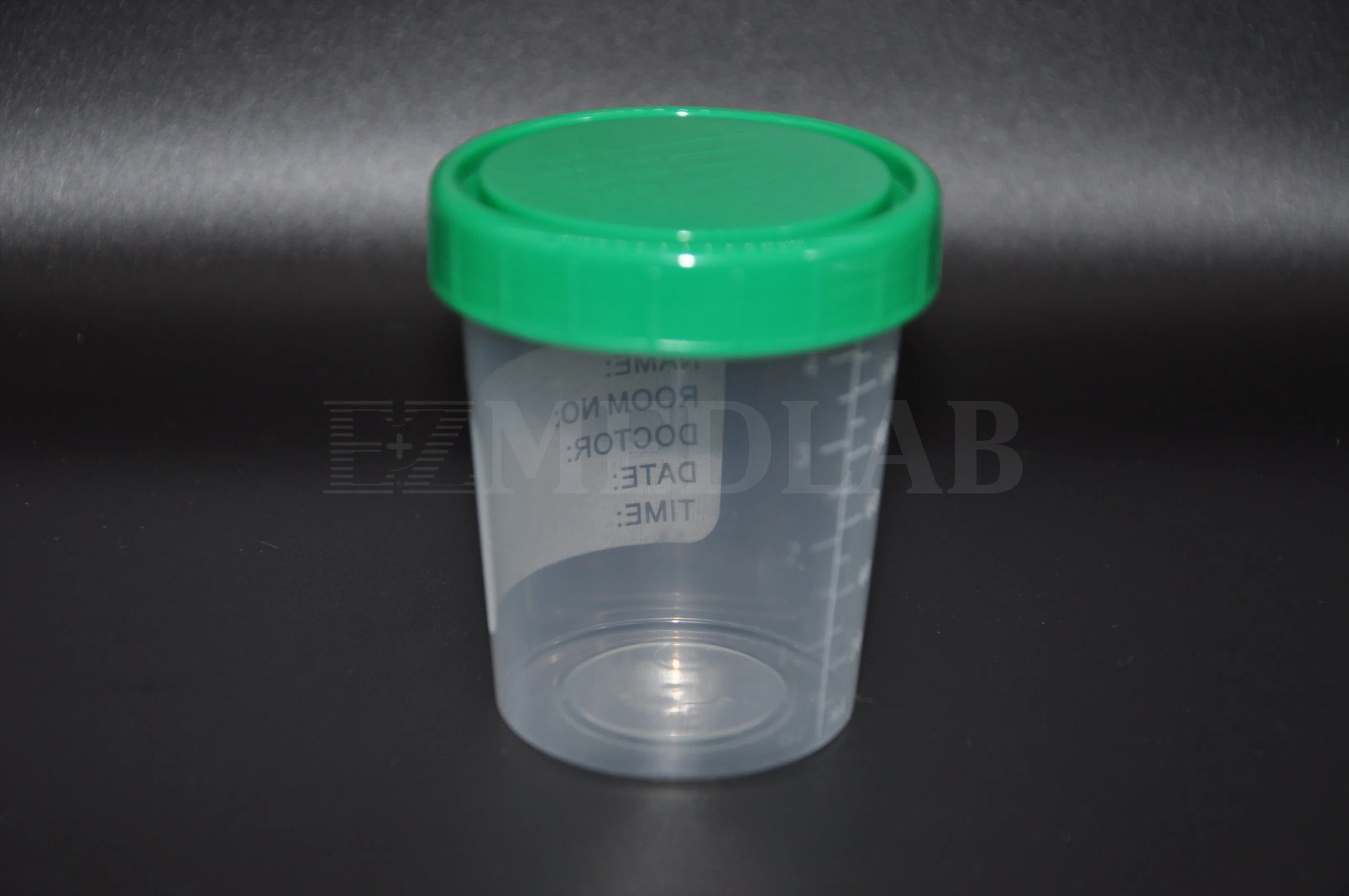 120ml Medical Disposable Specimen Container/Urine Container/PP/Green Cap/&Phi; 64*75mm
