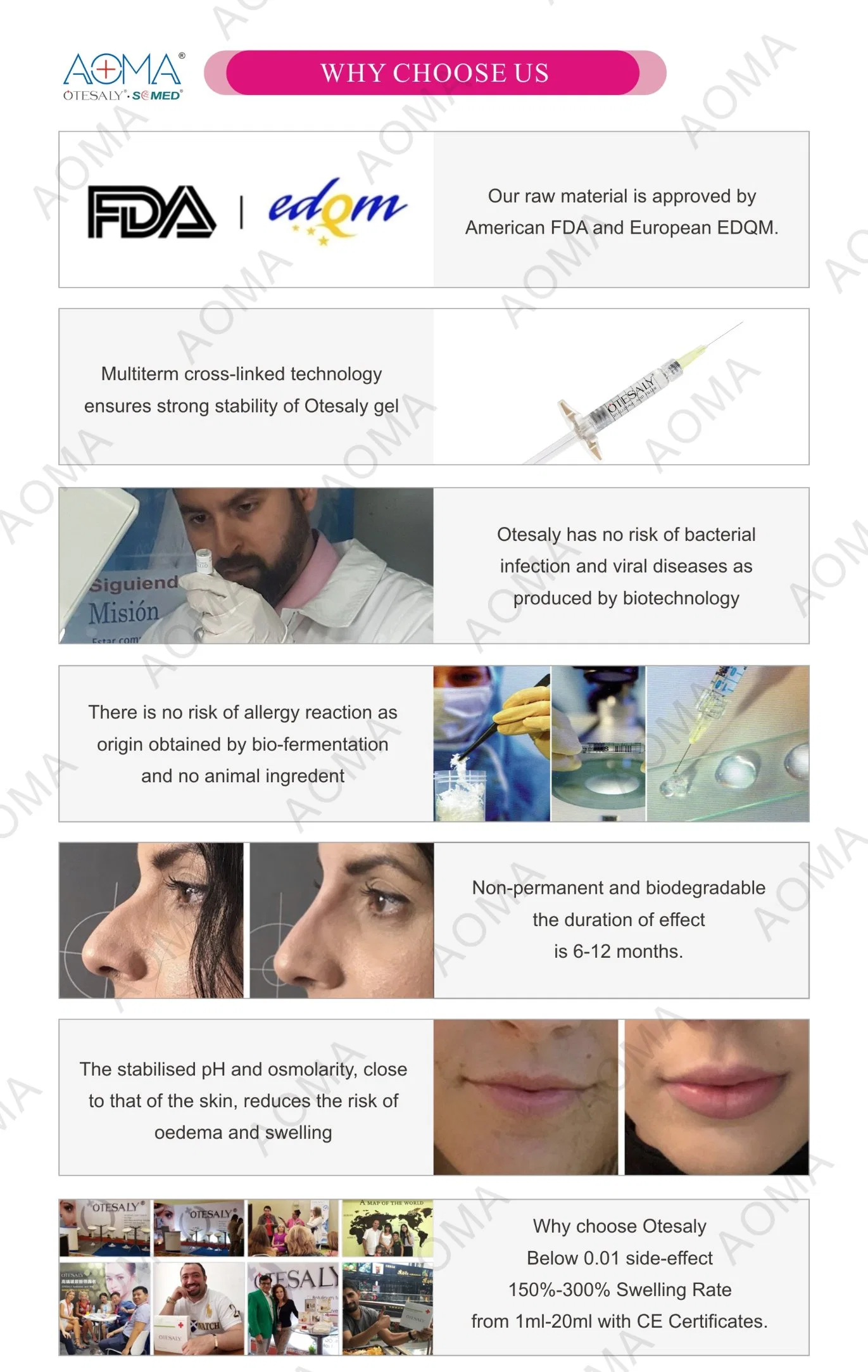 Otesaly Pdrn solution injectable soins du visage blanchiment de la peau ADN de saumon Placentex d'injecction de la Pdrn sérique