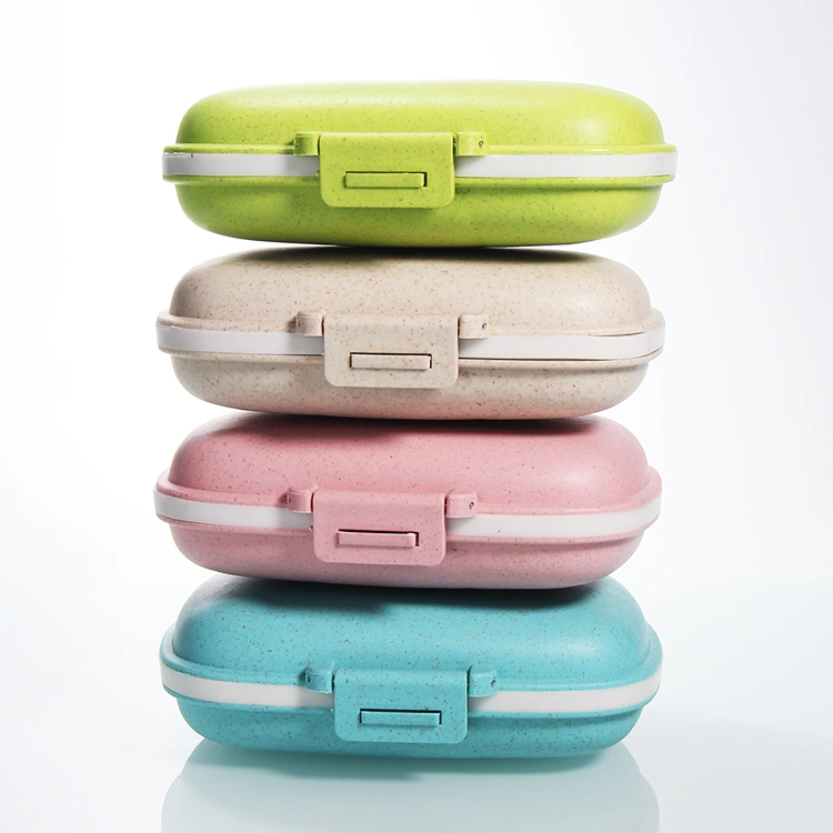 New Products Wheat Straw Fiber Safe Healthy Pill Case/Pill Box