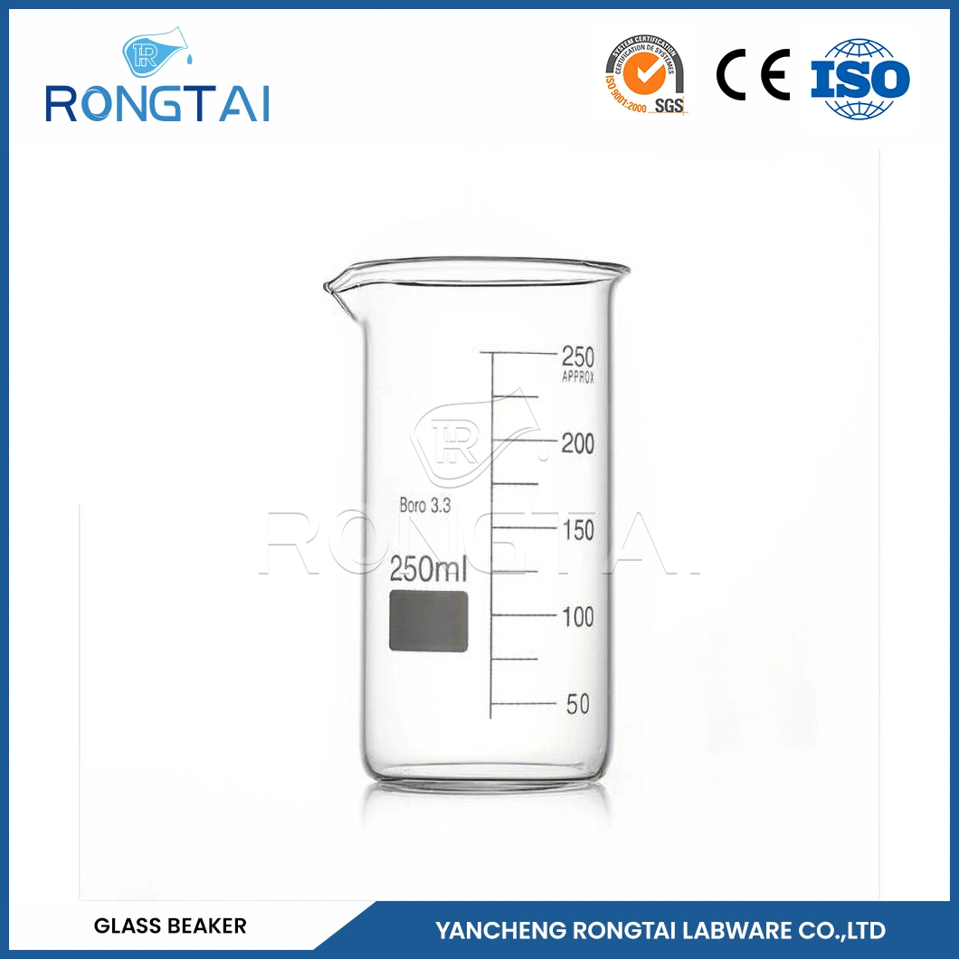 Rongtai Fully Automatic Laboratory Glassware Wholesale/Supplierr Beaker Glass Pyrex 250ml China 300ml 400ml Measuring Cup Glass Beaker