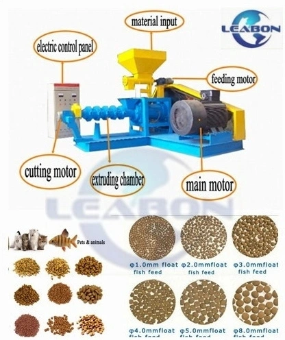 Mini Wet Type Screw Floating Catfish Feed Mill Pet Dog Feed Extruder Machine Price