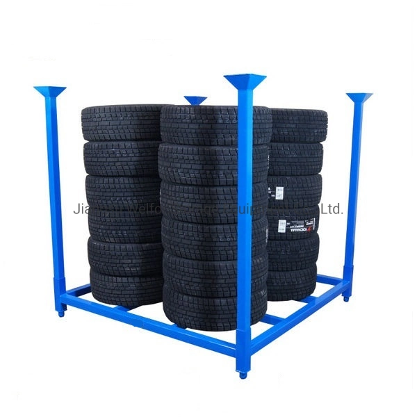 Industrial Warehouse Storage Heavy Duty Metal Stacking Tire Rack