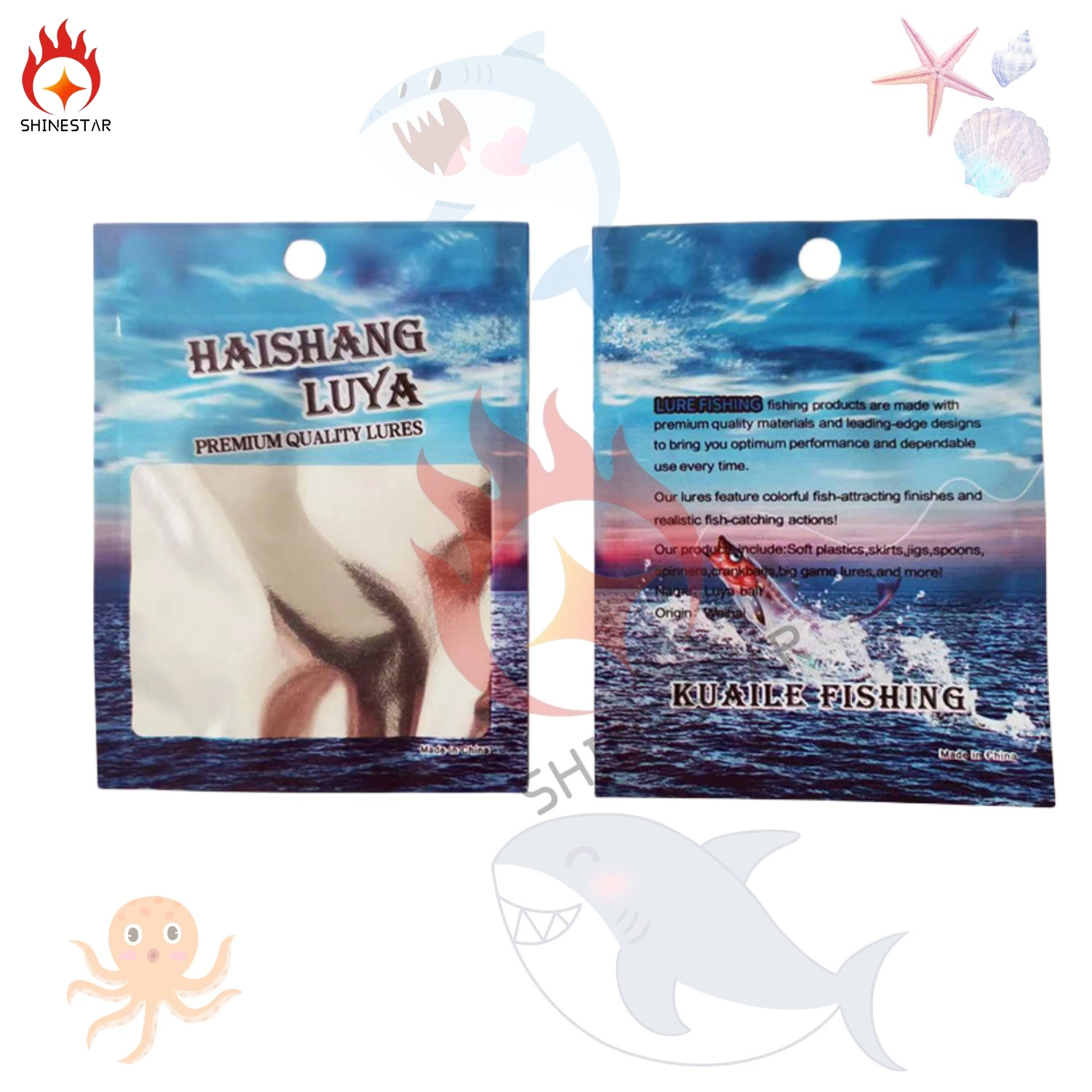 Fishing Lure Packaging Zip Lock Plastic Packaging Bag