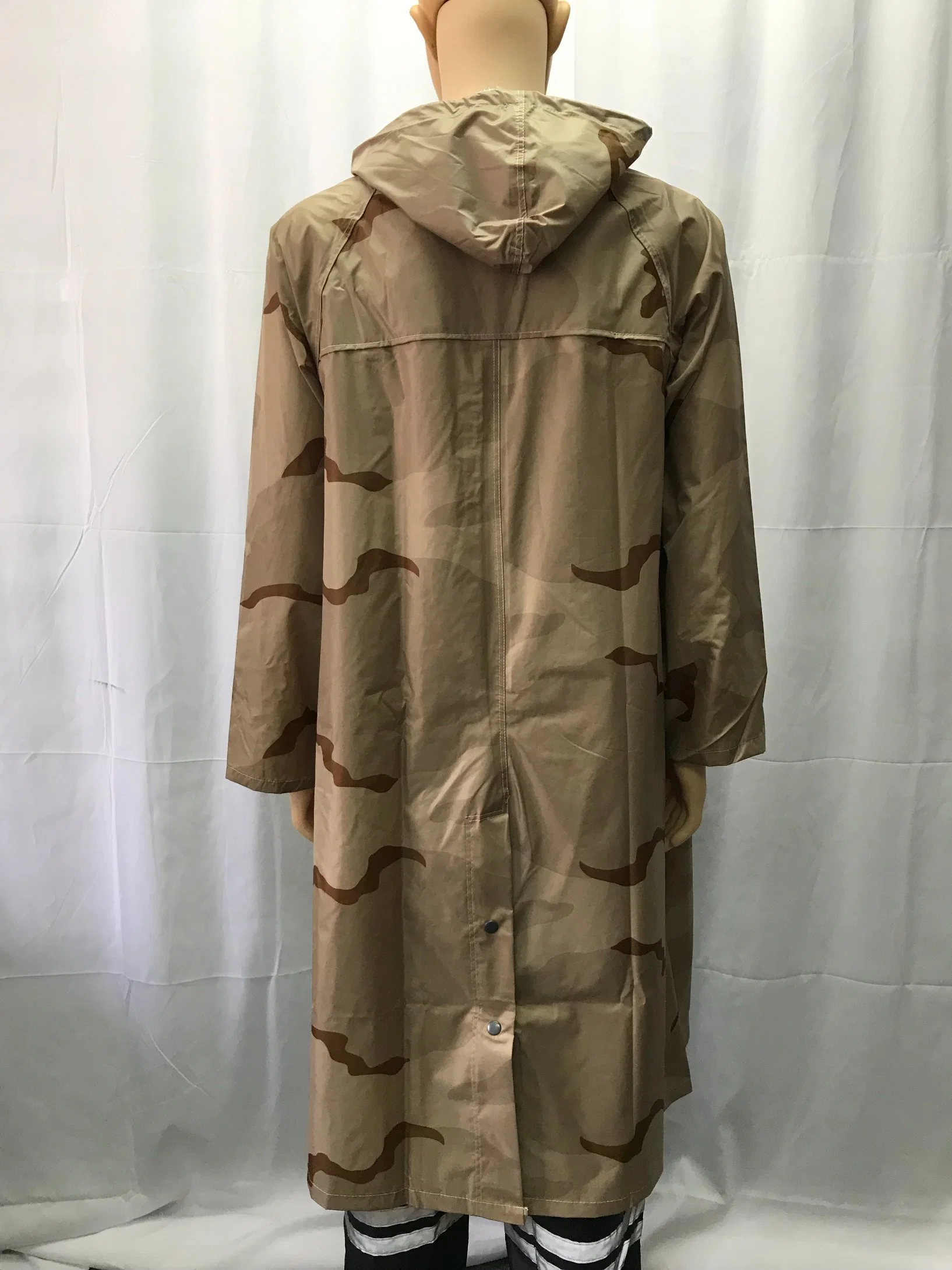 Impermeable de PVC con capucha y camuflaje personalizado, ropa de lluvia, ropa de trabajo, impermeable, impermeable, Impermeable de seguridad, ropa impermeable barata