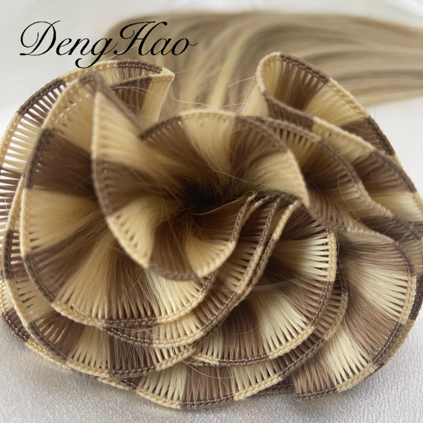 Human Virgin Raw Keratin Double Drawn Genius Pure Hand Tied Weft Hair Extension