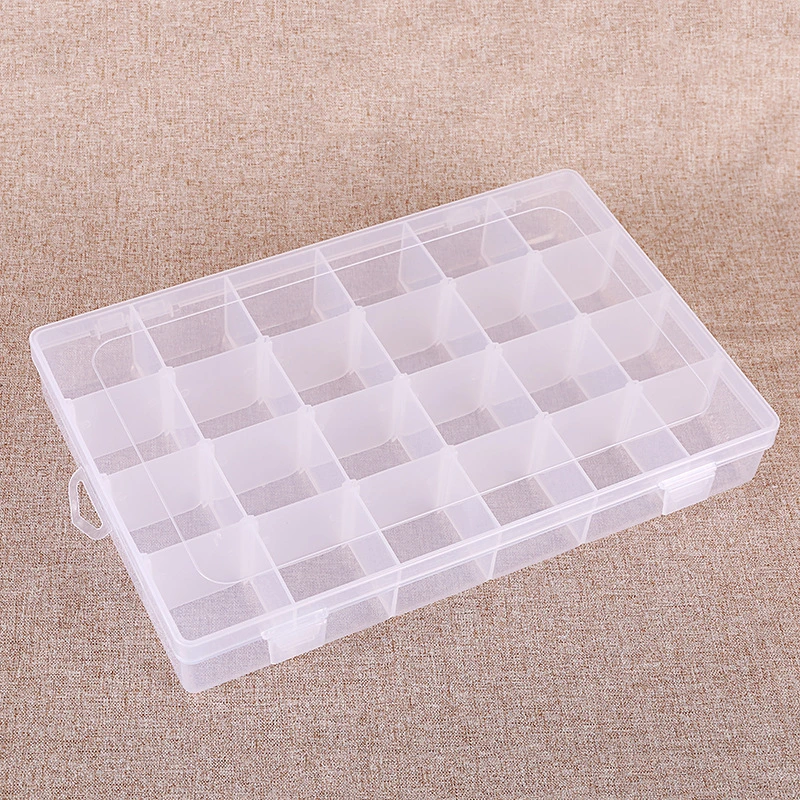 Clear Plastic Organizer Jewelry Box Bead Storage Container Case with Removable Dividers