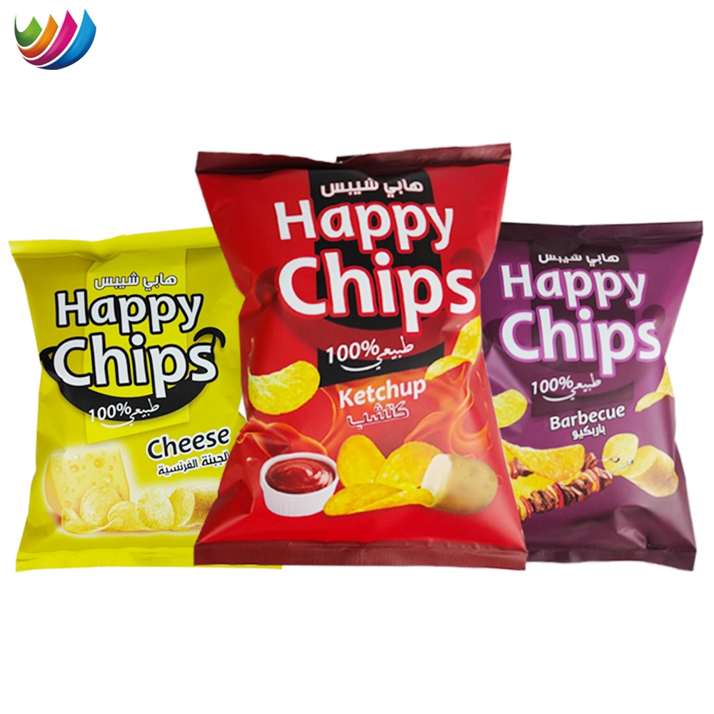 Laminated Custom Plastic Bags Puffs Food Popcorn Potato Chips Packaging Bag for Snack